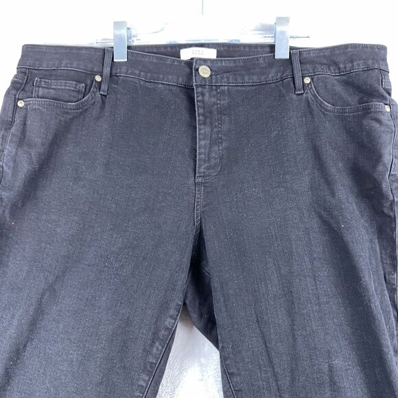 Loft Plus High Waist Skinny Jeans Stretch Slim Pockets Womens Black Size W42 - Picture 3 of 11